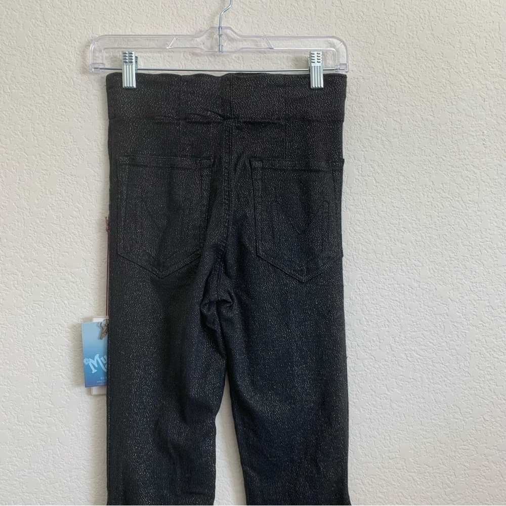 Show me your mumu Womens Berkeley Bells charcoal Shimmer flare jeans XS NEW - Picture 8 of 13